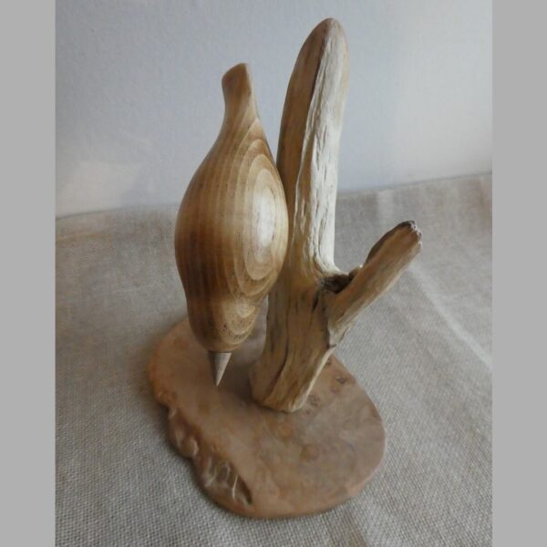 Pine Wood Nuthatch Sculpture