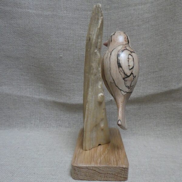 Spalted Beech Wood Bird Sculpture
