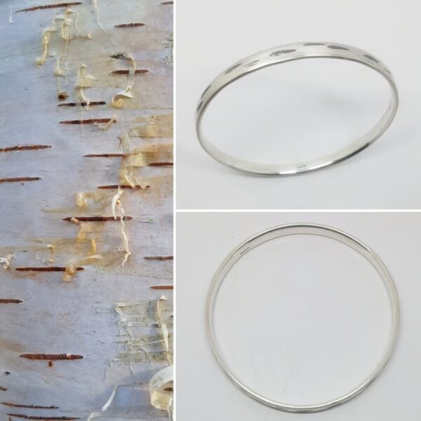 Sterling Silver Birch Bark Bangle