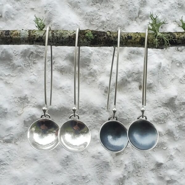 Dew Drop Earrings - Bright Silver