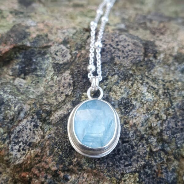 Aqua Kyanite Necklace