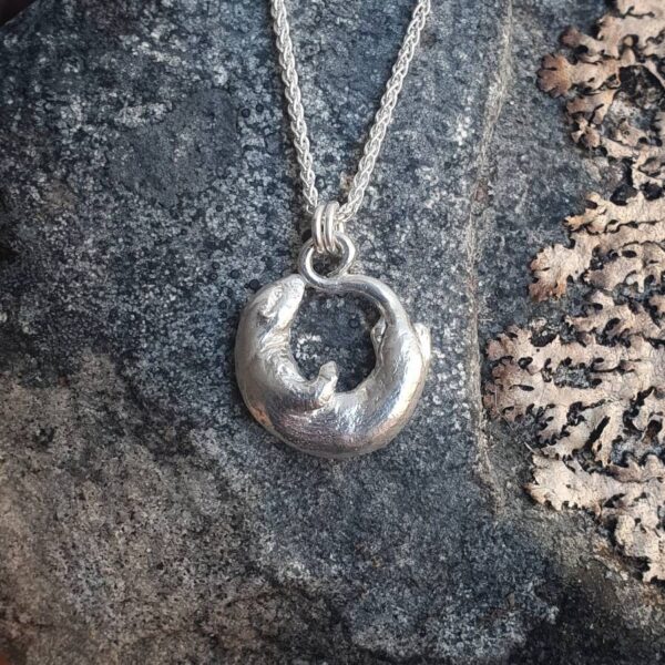 Sterling Silver Otter Necklace