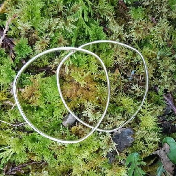 Sterling Silver Triangle Bangle - Narrow