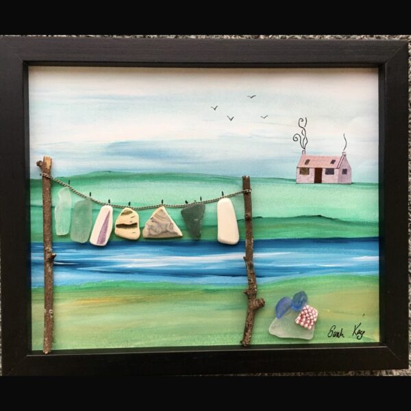 Washing Line with River Backdrop