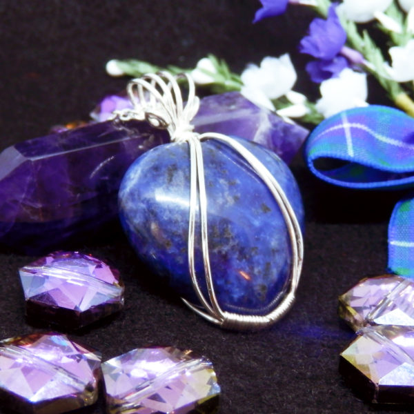 Sodalite Heart Gemstone Necklace