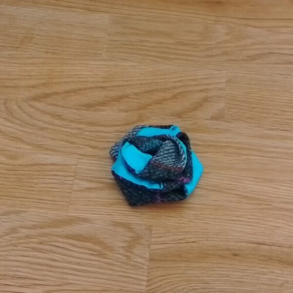 Checked Tweed Brooch