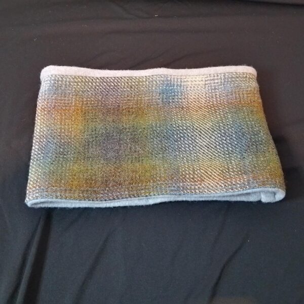 Green, Blue and Brown Tweed Cowl