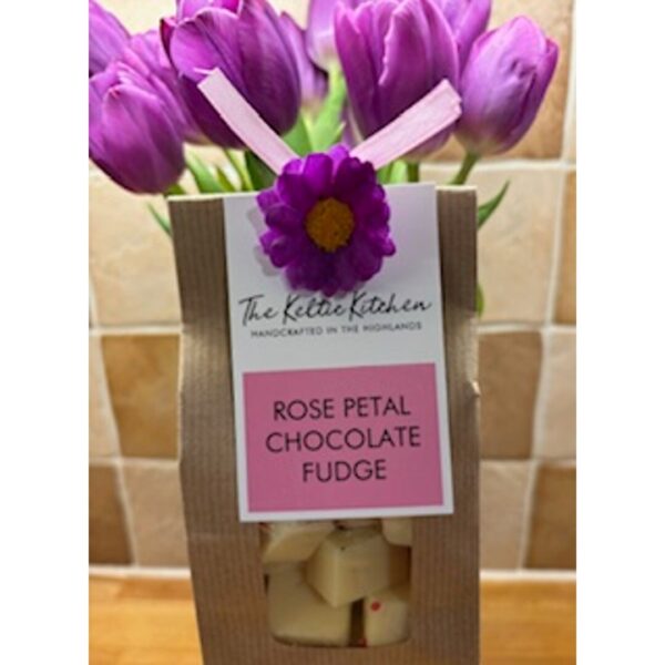 Rose Petal and White Chocolate Fudge