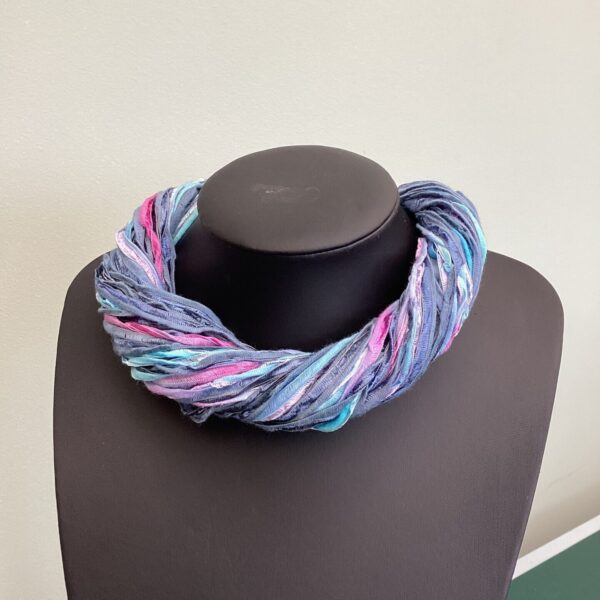 Blue and Purple Twister Scarf