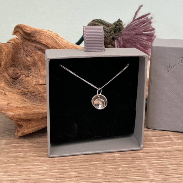 Layered Silver Disc Pendant