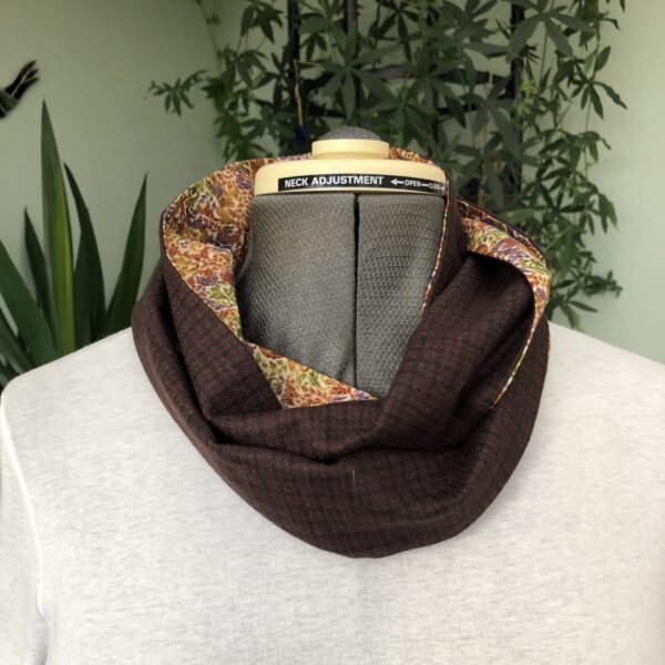 Highland Peat Tweed Infinity Scarf