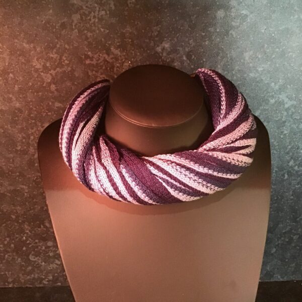 Light and Dark Purple Twister Scarf