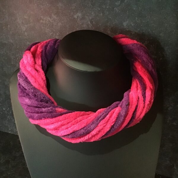 Pink and Purple Twister Scarf