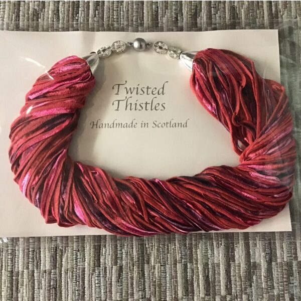 Pink and Red Twister Scarf