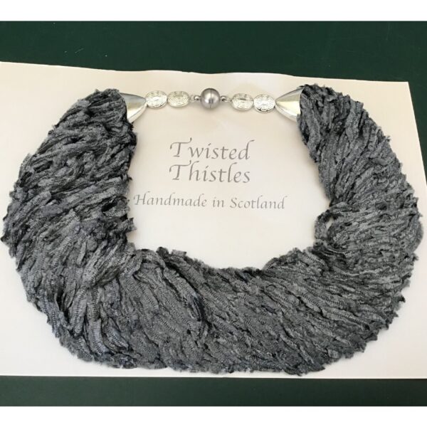 Plain Gray Twister Scarf