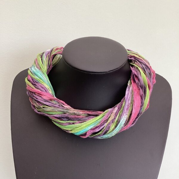Purple and Green Twister Scarf