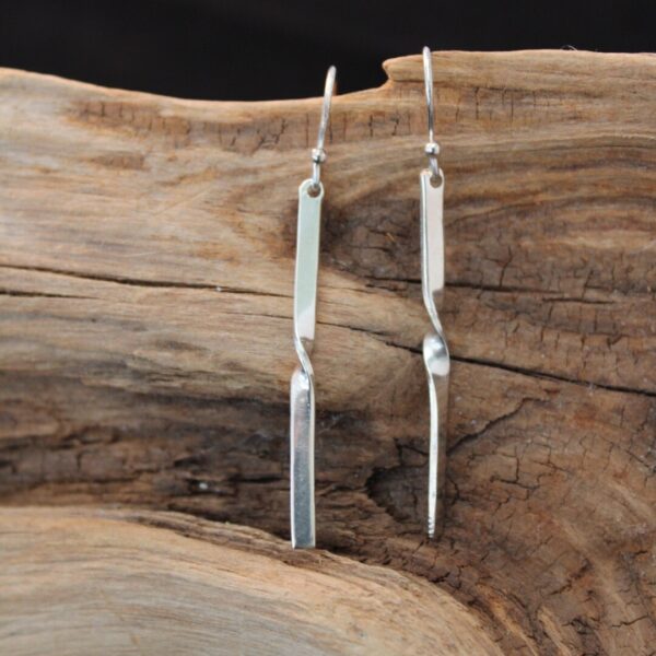Sterling Silver Twist Drop Earrings