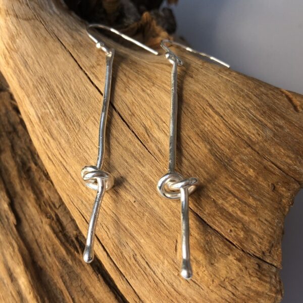 Sterling Silver Twisted Knot Earrings