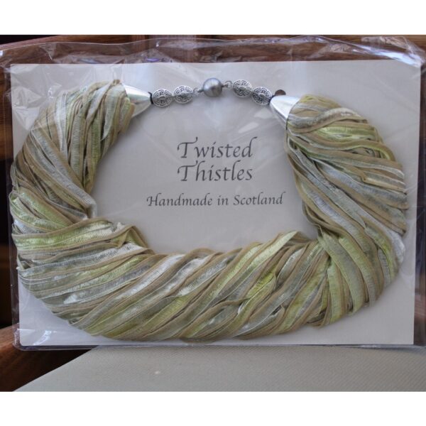 Yellow and White Twister Scarf