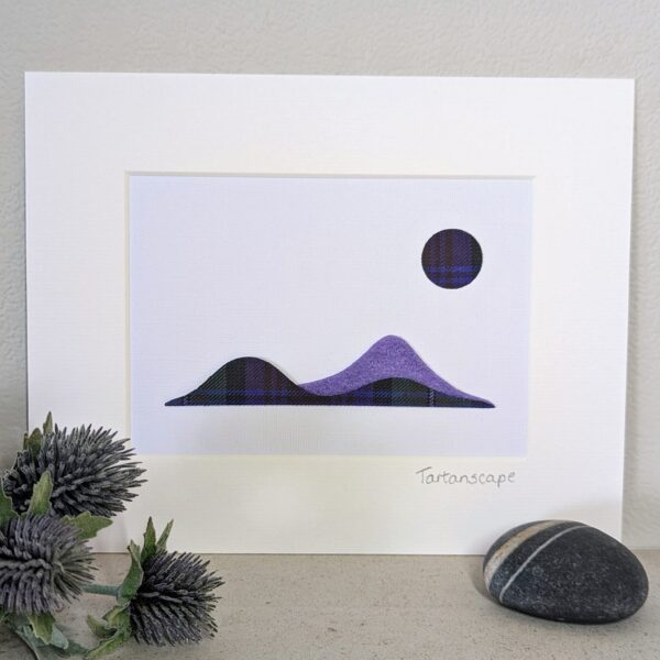 Tartan Landscape Mounted Picture (small)