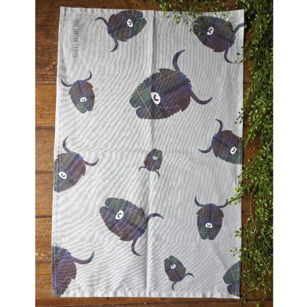 Green Henrietta Coo Tea Towel
