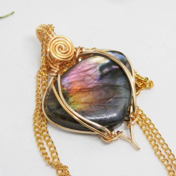 Vermeil Celtic Style Labradorite Necklace