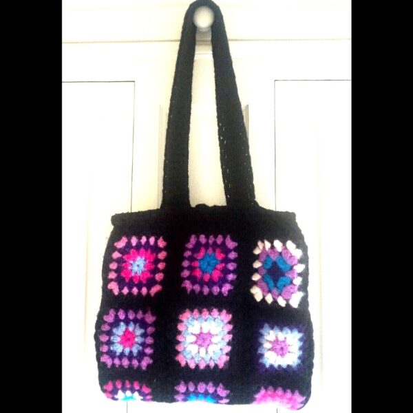 Crochet Granny Square Tote Bag