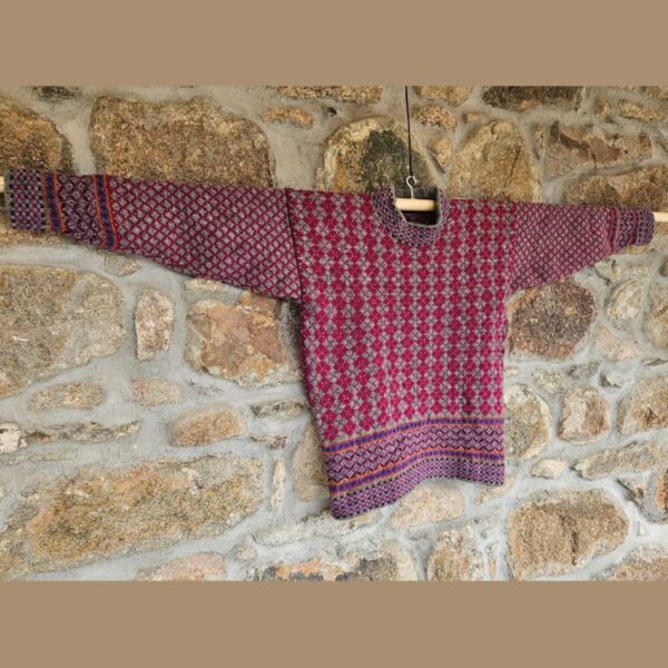 Logie Jumper Grey Fuchsia - Medium