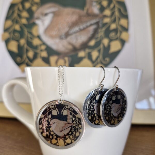 King of the Birds Disk Earrings