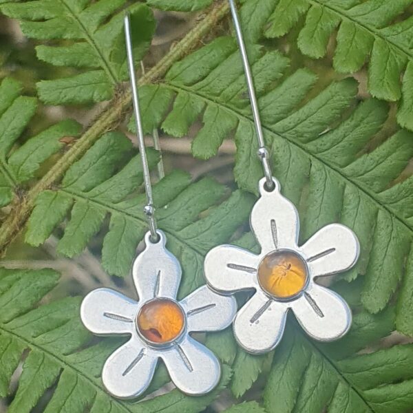 Amber Blossom Earrings