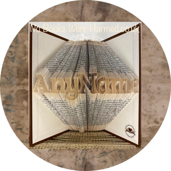 Personalised Name Book Sculpture