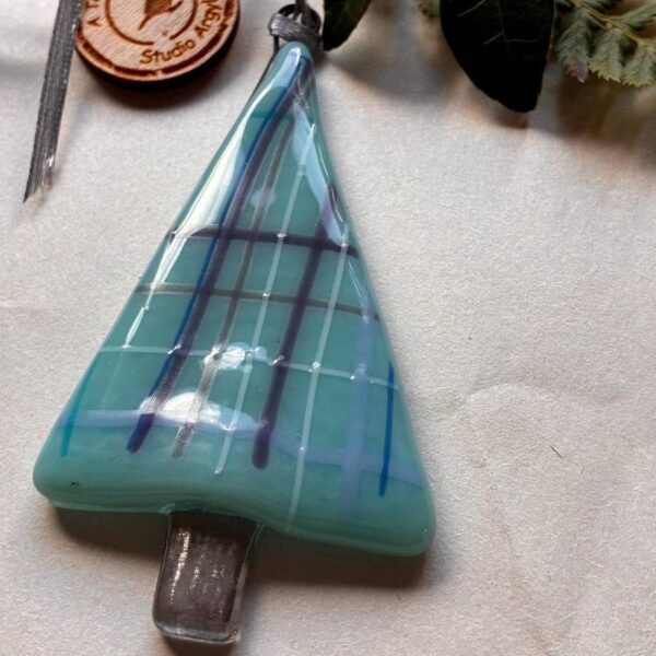 Fused Glass Spirit of Argyll Tartan Tree Decoration