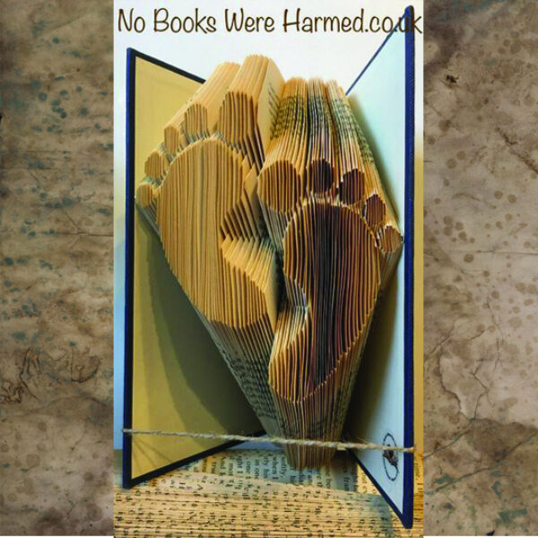 Baby Feet Book Sculpture