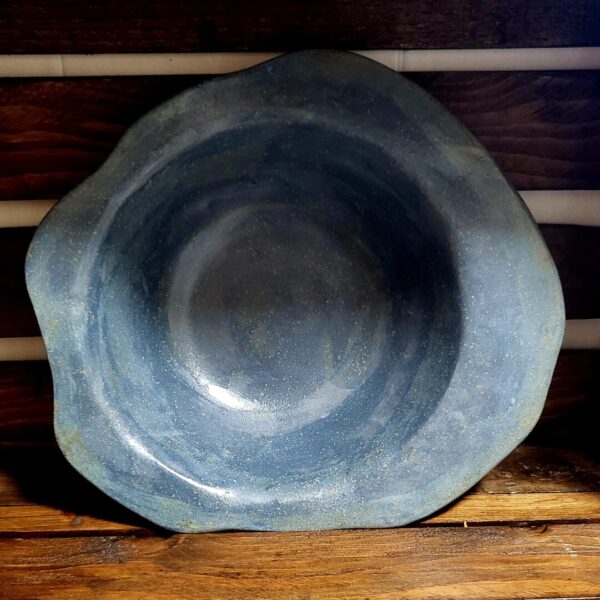 Blue Bowl with Speckled Base