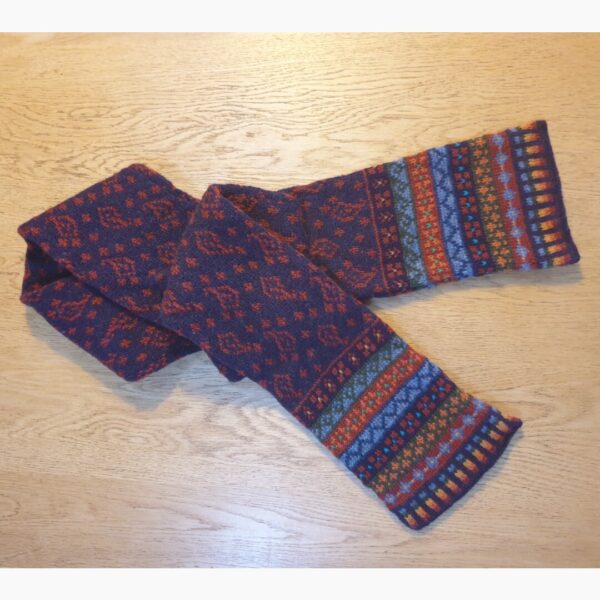 Blueberry Peerie Skinny Scarf