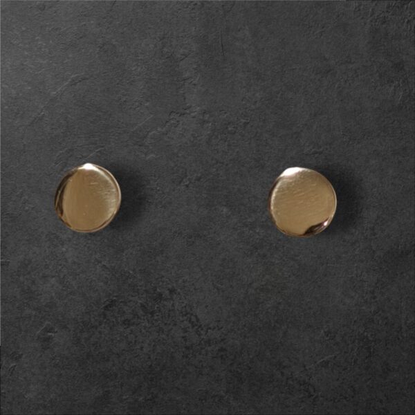 Button Silver Earrings