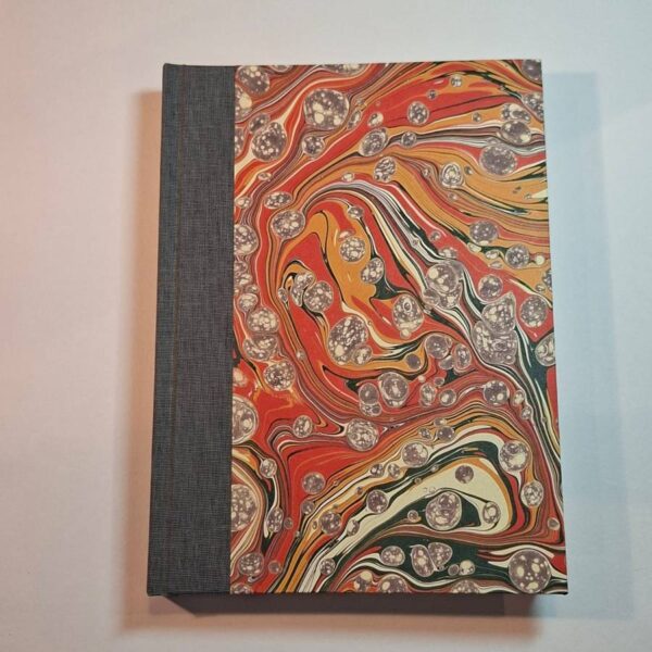 Red Marbled Casebound Notebook