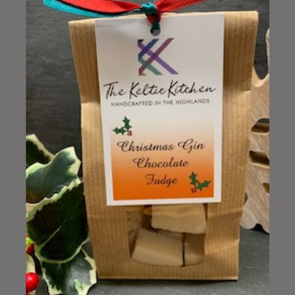 Christmas Gin White Chocolate Fudge
