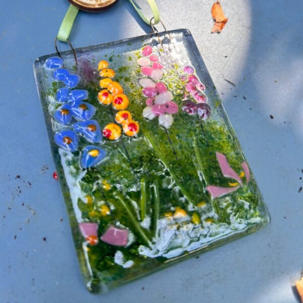 Fused Glass Cottage Garden Hanger