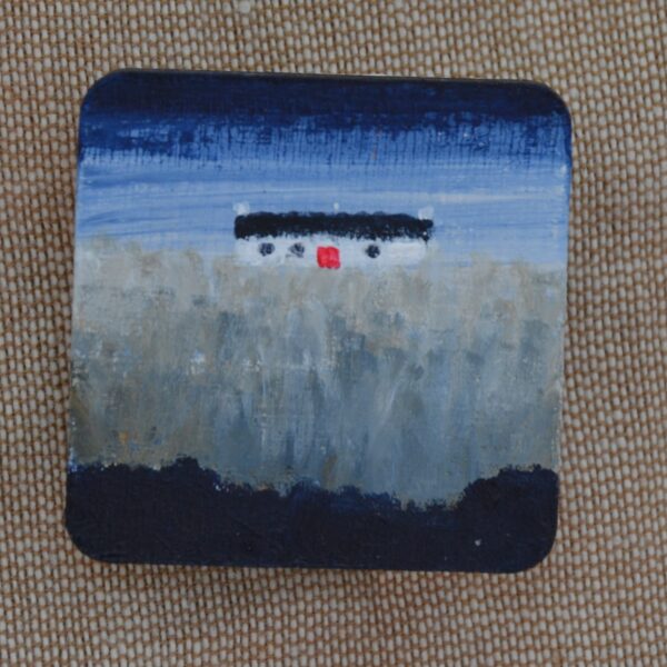 Cottage with Grey Field Brooch