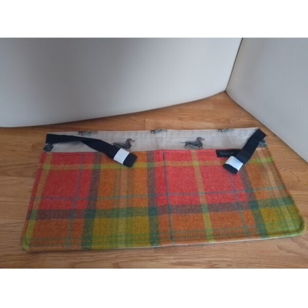 Orange and Red Shetland Tweed Utility Apron