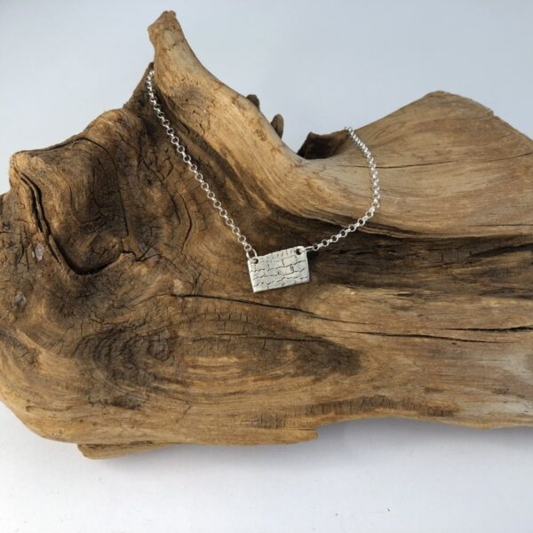 Solid Silver Dry Stone Wall Pendant