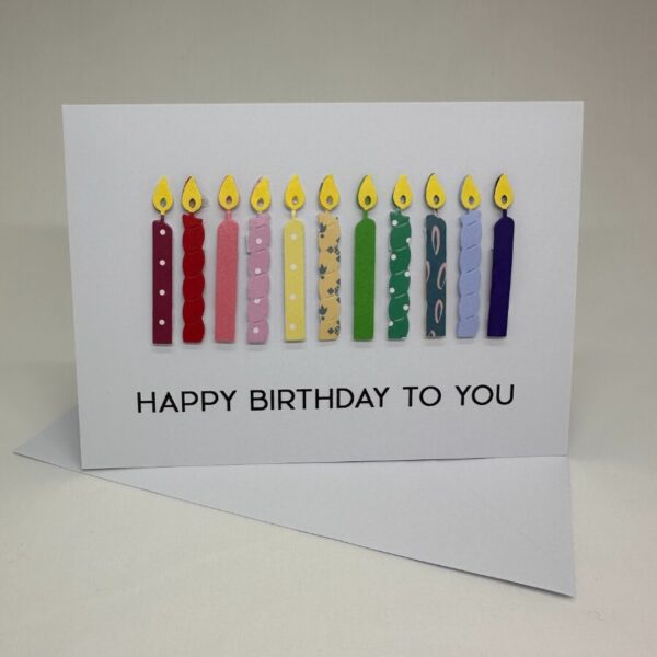 Happy Birthday To You with Candles Card