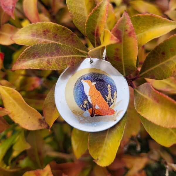 The Fox and The Moon Disc Pendant
