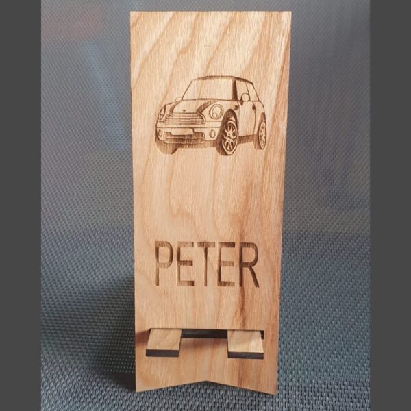 Mobile Phone Holder - dark hardwood