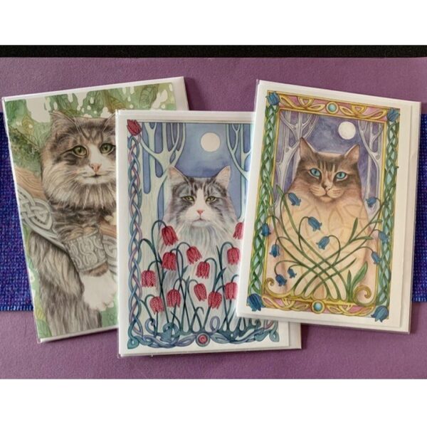 Pack of Three Cat Cards