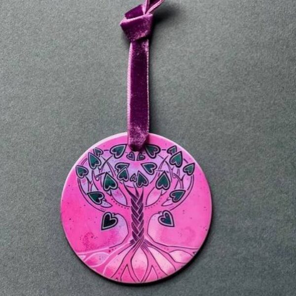 Celtic Magenta Tree of Life Hanger