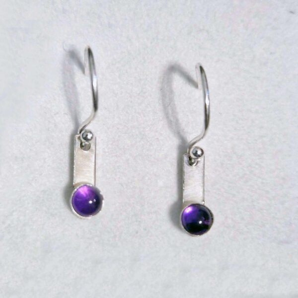 Purple Drop Earrings