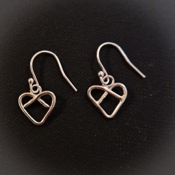 Crossed Heart Earrings