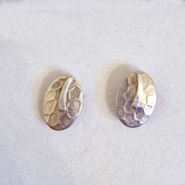 Plant Cell Textured Oval Earrings